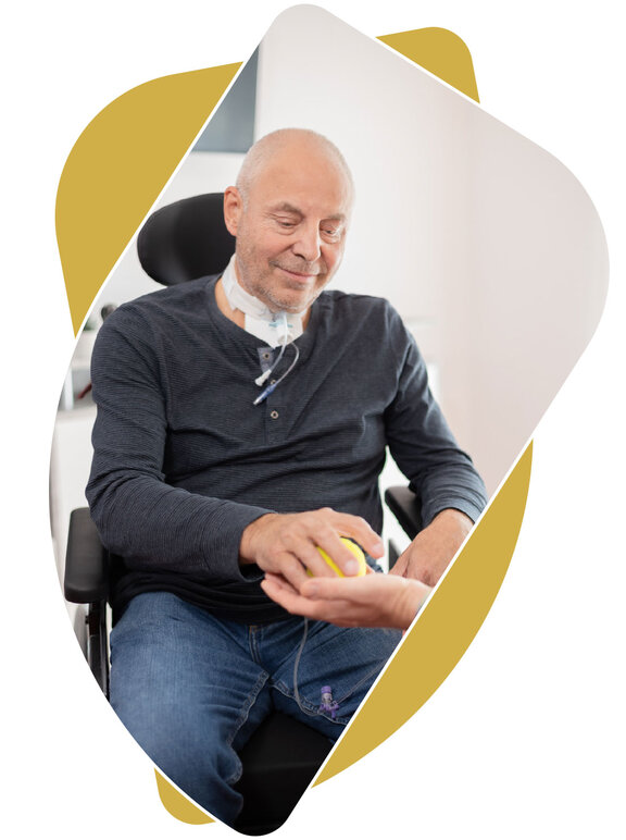 Patient im Rollstuhl